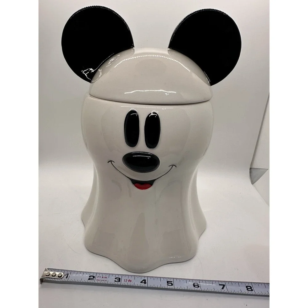 Disney Mickey Mouse Ghost‎ Ceramic Cookie Jar Zrike Halloween Canister